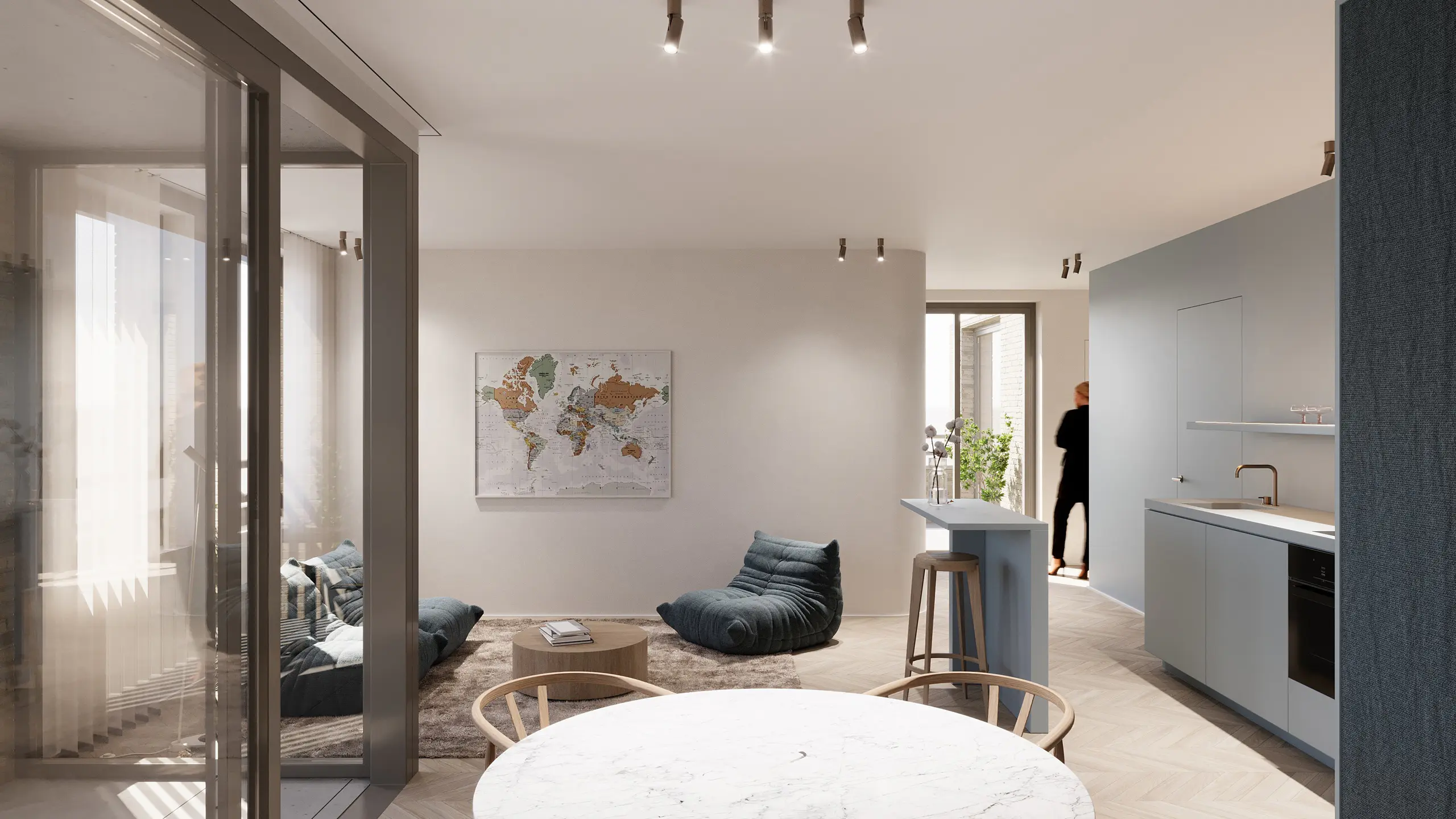 Picture 2 of 4 for Flat with three bedrooms in Bruxelles