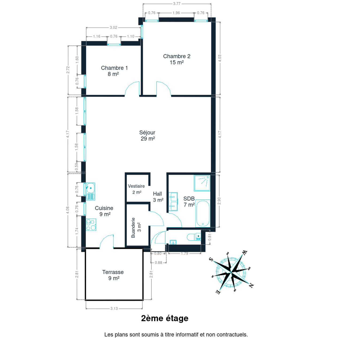 Picture 2 of 4 for Flat with two bedrooms in Hannut