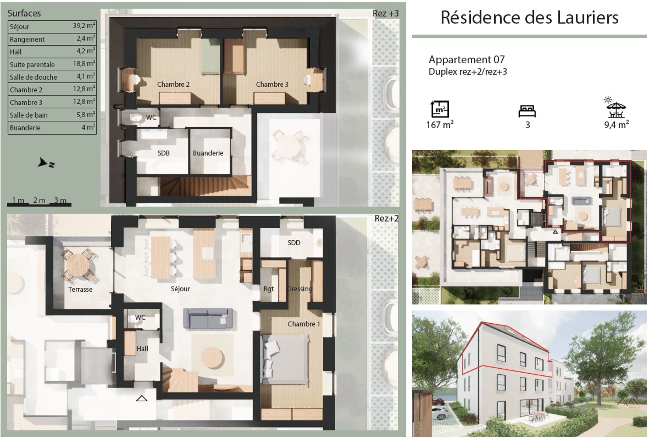Picture 2 of 2 for Duplex with three bedrooms in Seneffe