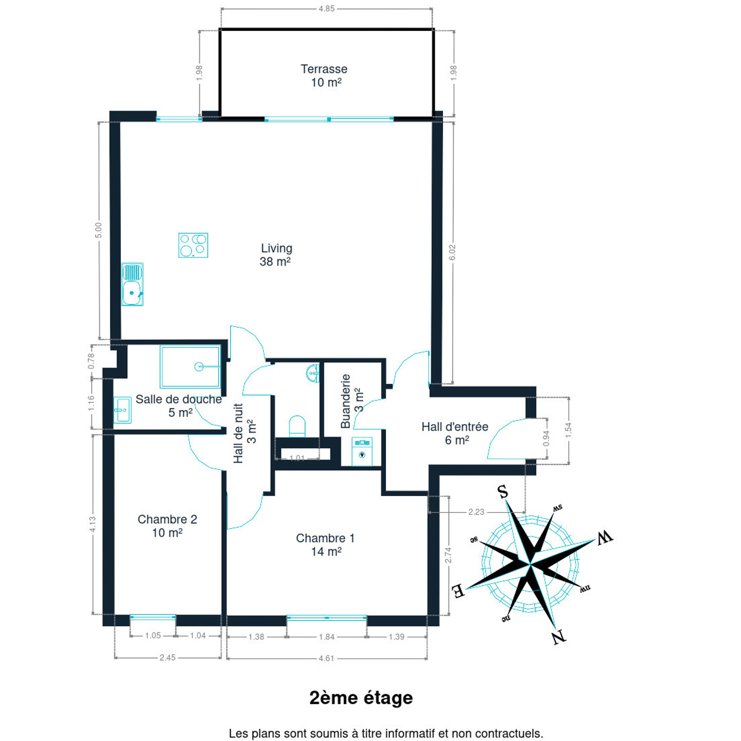 Picture 2 of 4 for Flat with two bedrooms in Liège