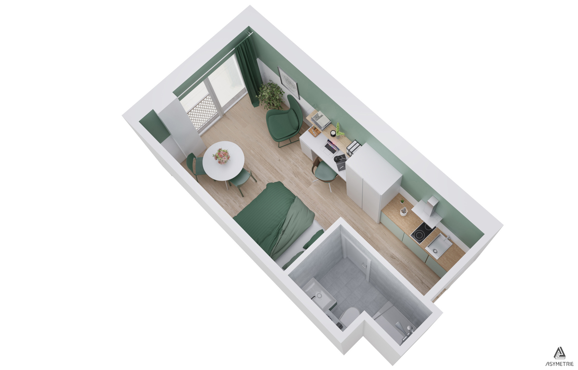 Picture 2 of 2 for Studio in Ixelles