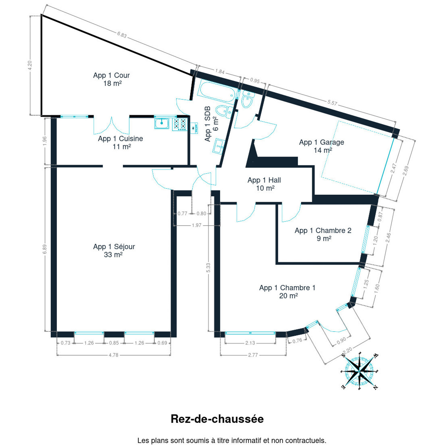 Photo 2 sur 4 pour Rez-de-chaussée de deux chambres à Jette