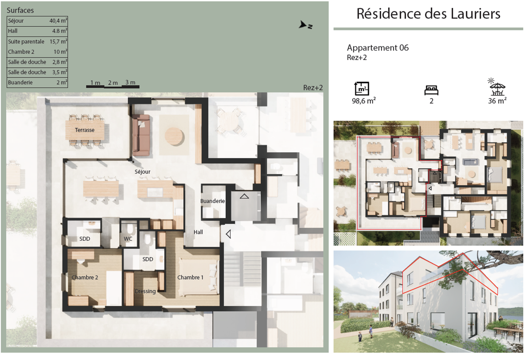 Picture 2 of 2 for Penthouse with two bedrooms in Seneffe