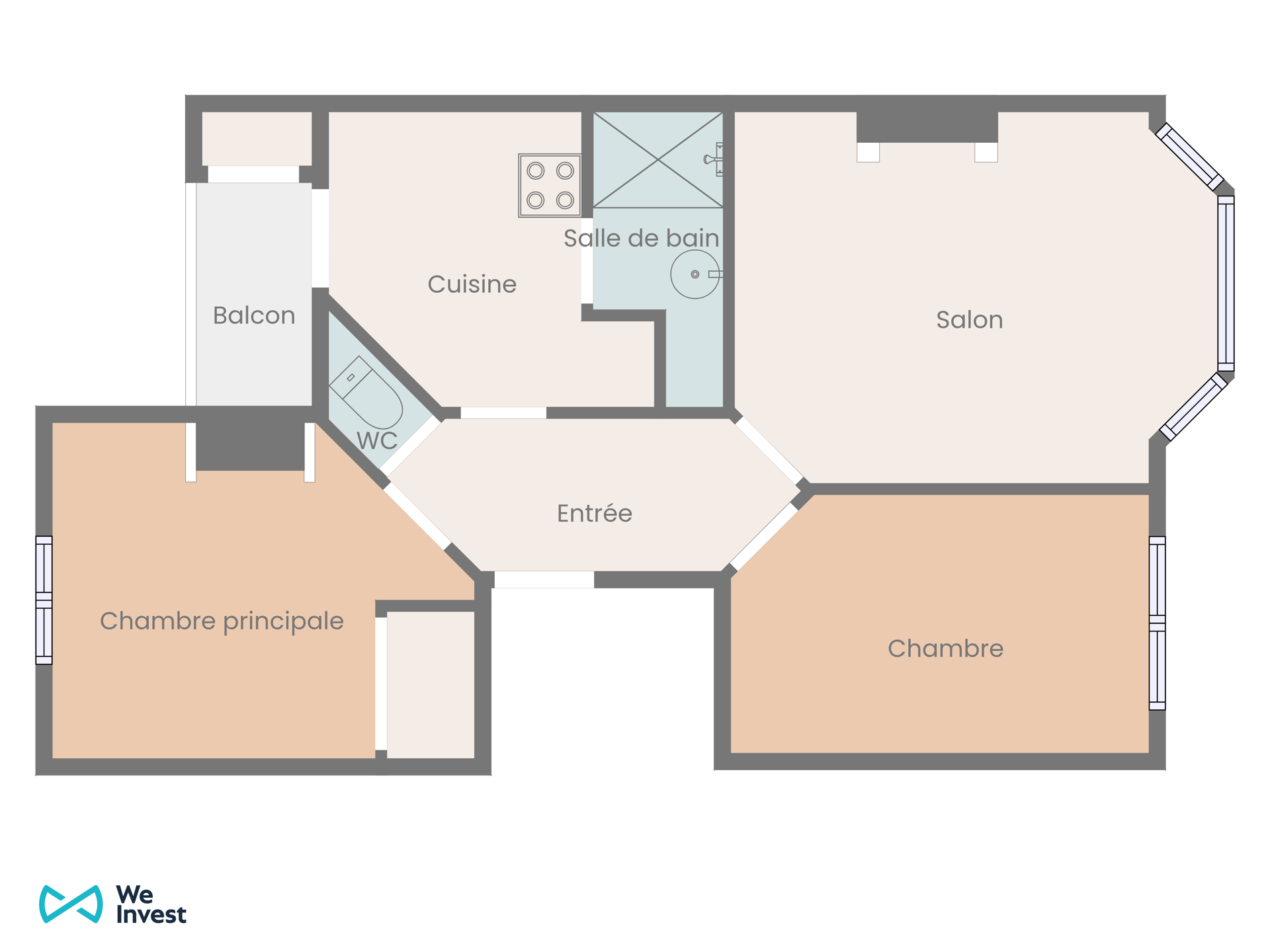 Picture 3 of 4 for Apartment block with six bedrooms in Jette