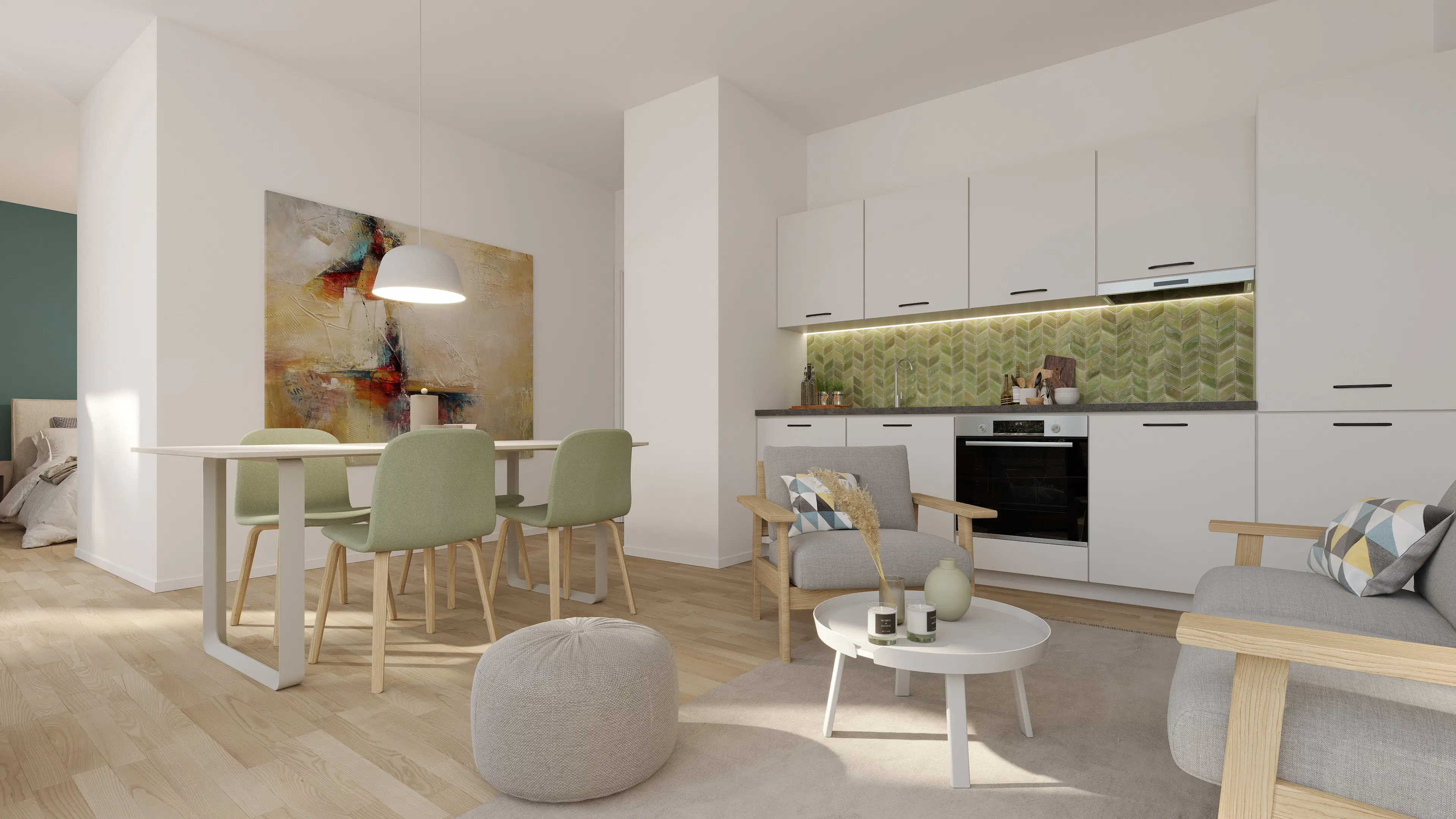 Picture 2 of 4 for Penthouse with three bedrooms in Berchem-Sainte-Agathe