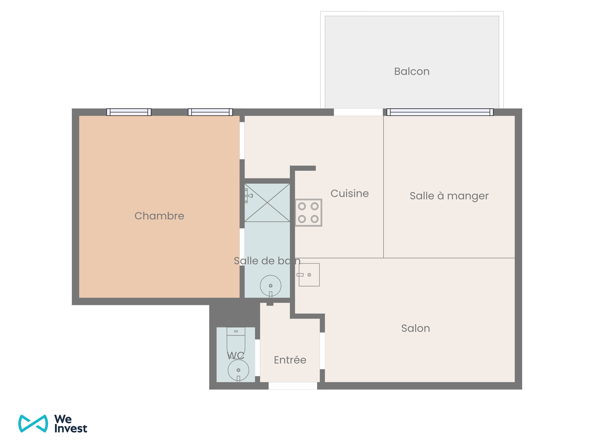 Photo 3 sur 3 pour Appartement d'une chambre à Anderlecht
