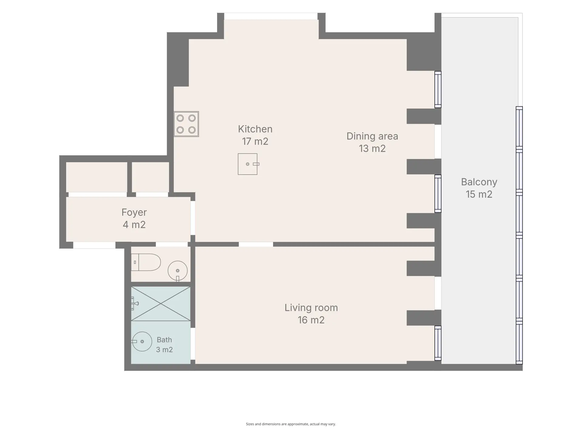 Picture 1 of 1 for Flat with one bedroom in Bruxelles