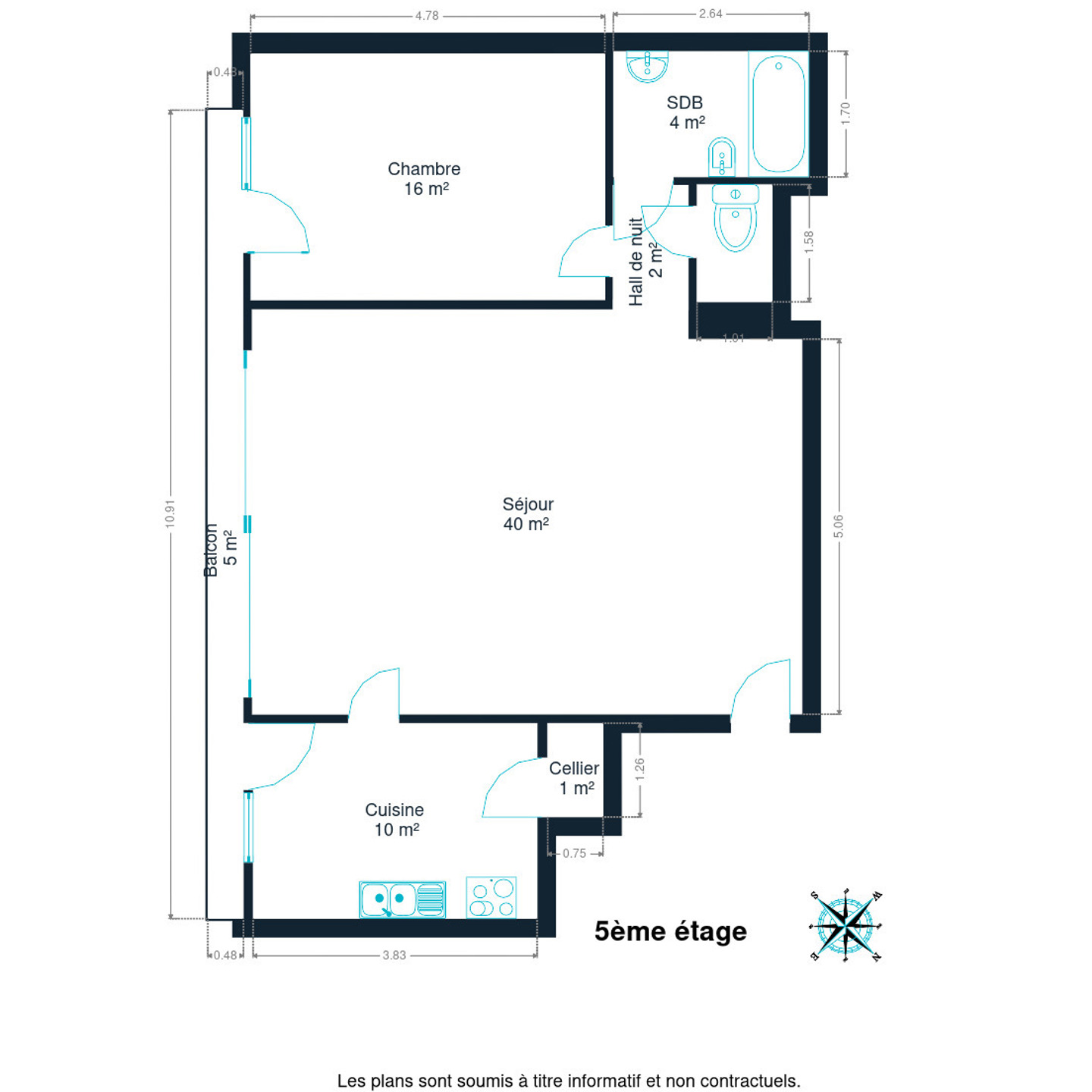 Foto 4 van 4 van Appartement met één slaapkamer in Jette