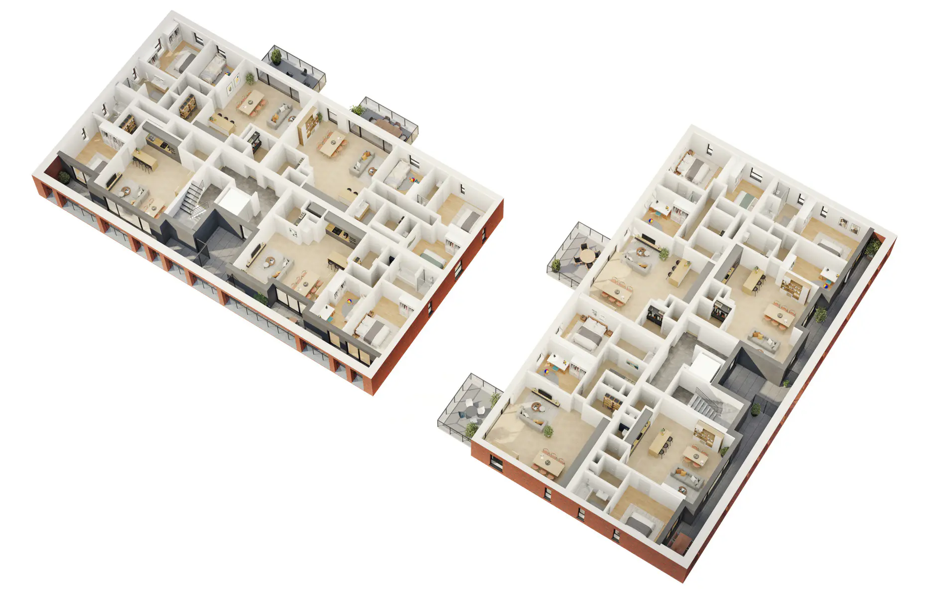 Picture 2 of 2 for Flat with three bedrooms in Tubize