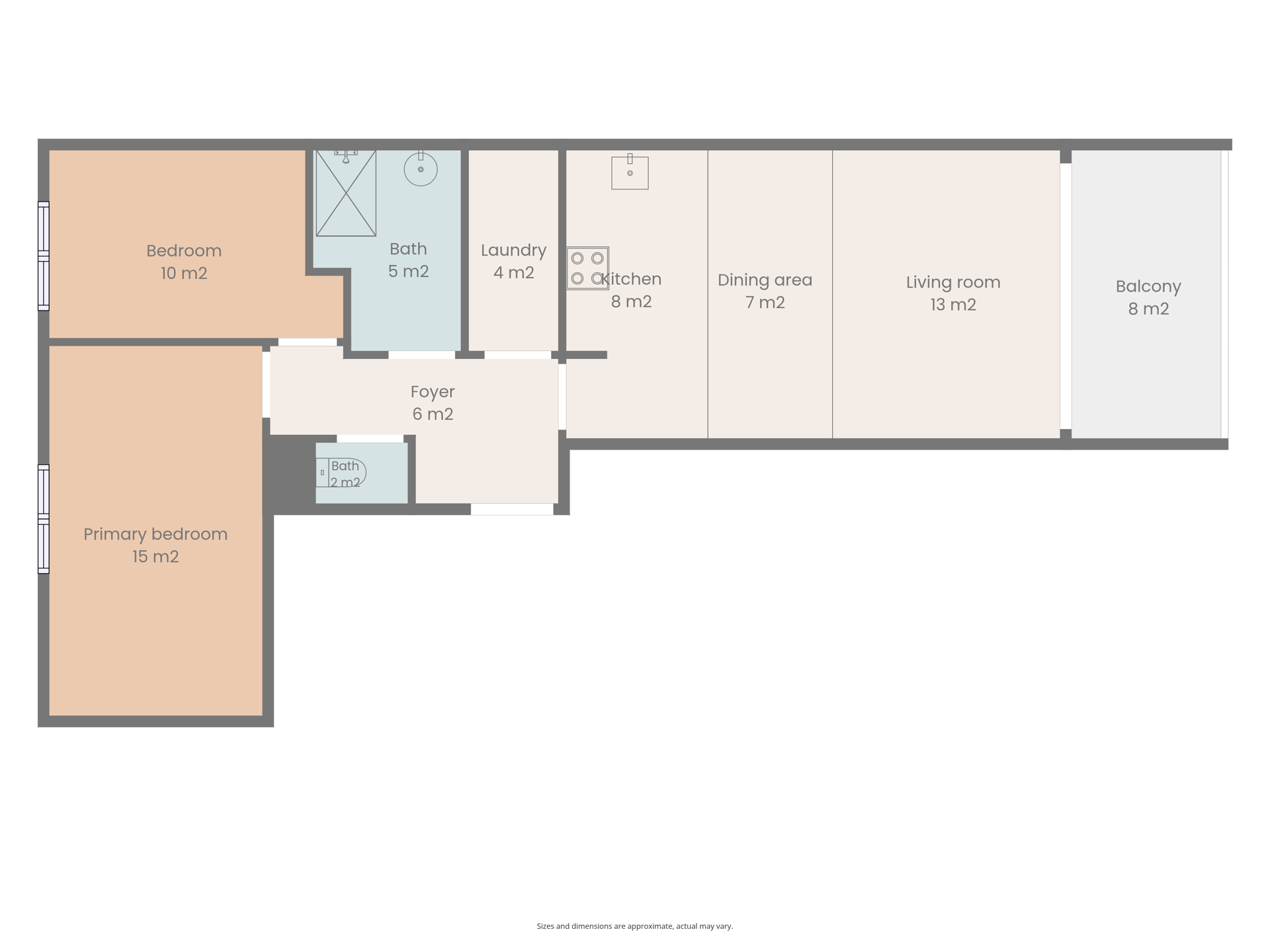 Picture 2 of 2 for Flat with two bedrooms in Jette