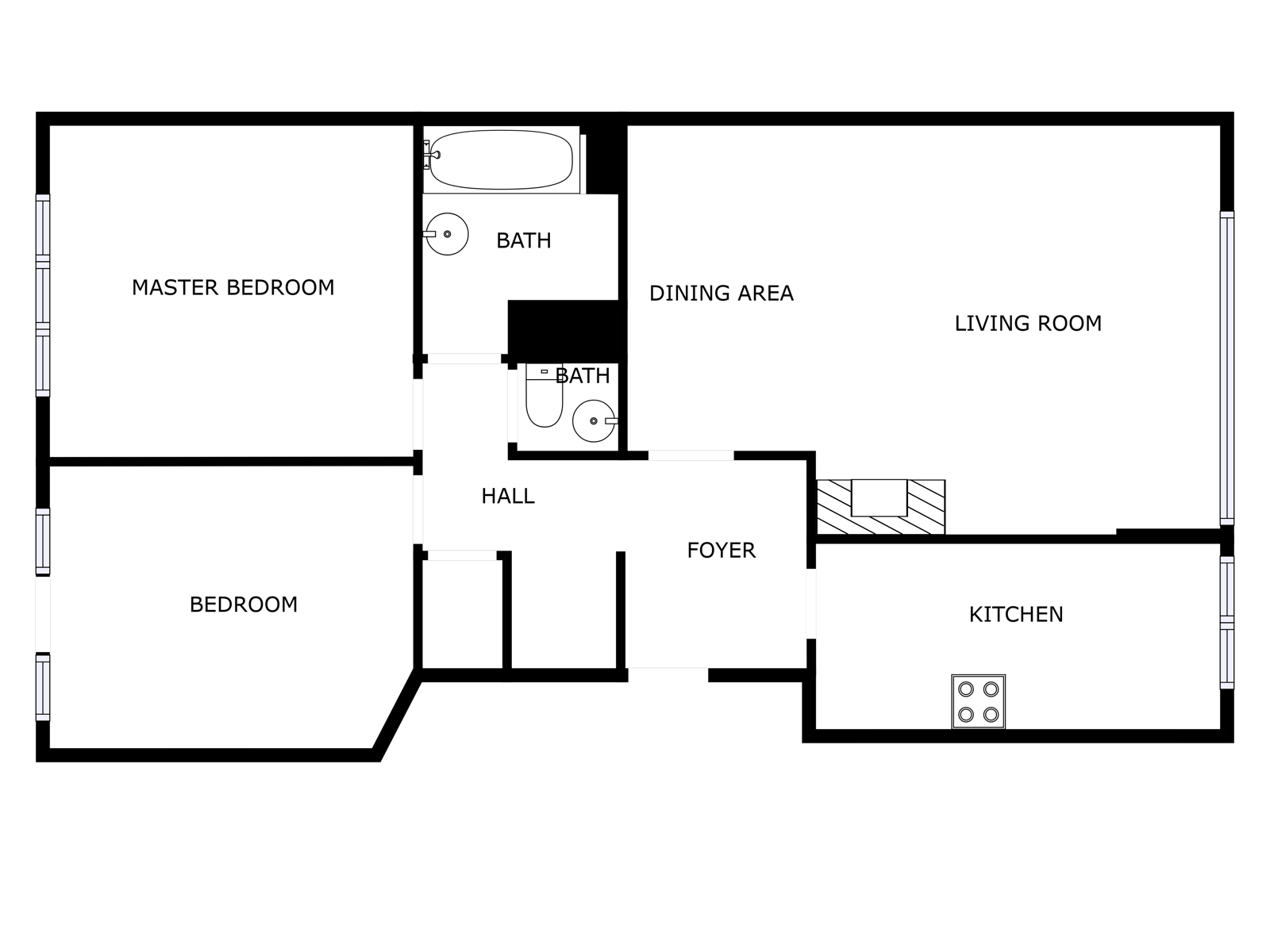 Picture 1 of 1 for Ground floor with two bedrooms in Ixelles