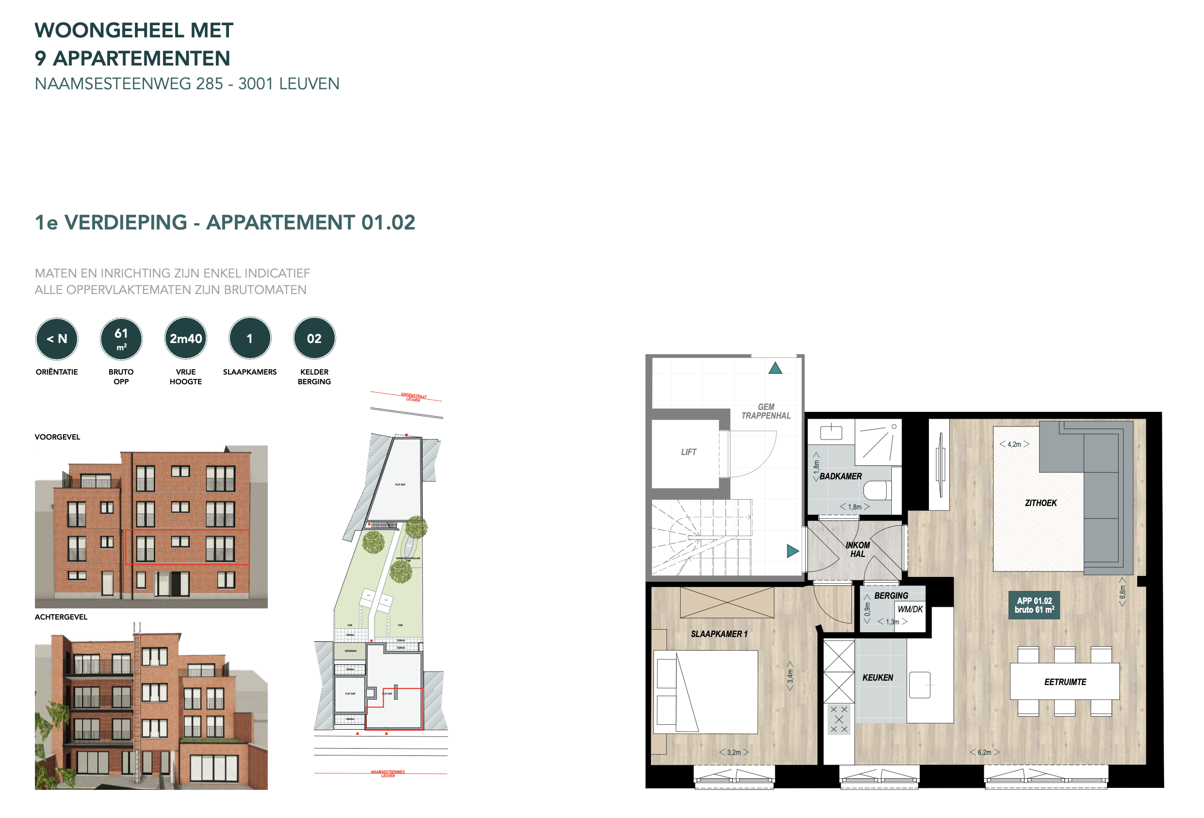 Picture 2 of 3 for Flat with one bedroom in Leuven