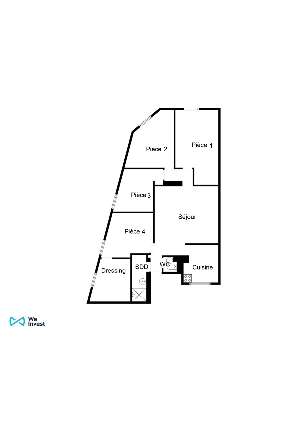 Picture 3 of 3 for Flat with four bedrooms in Molenbeek-Saint-Jean