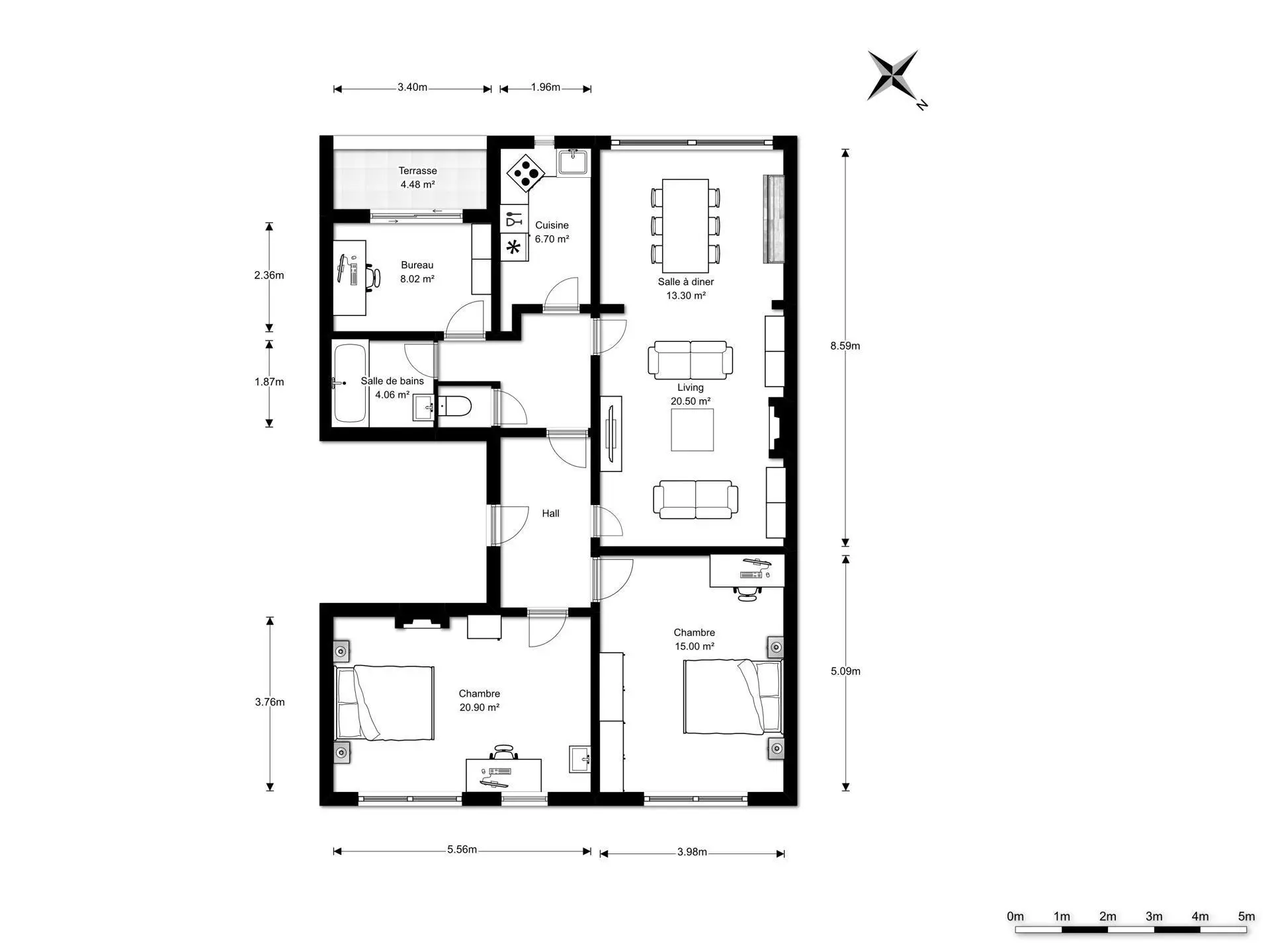 Picture 2 of 2 for Flat with two bedrooms in Uccle