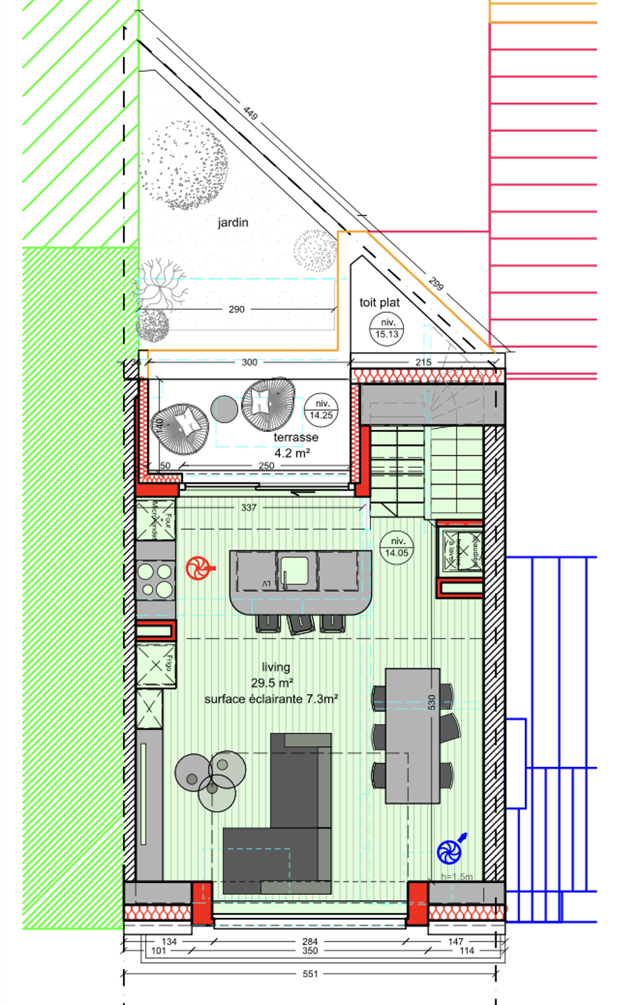 Foto 2 van 2 van Duplex met twee slaapkamers in Saint-Gilles