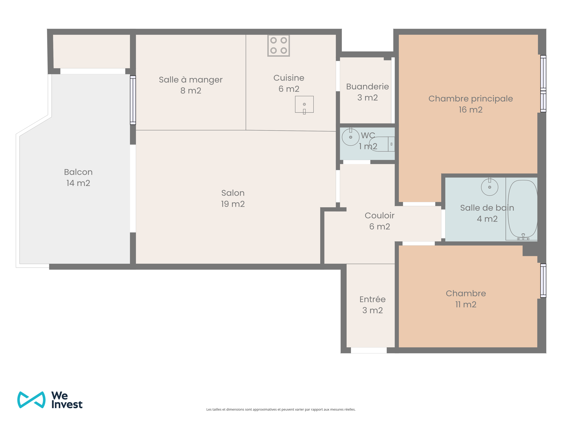 Picture 1 of 1 for Flat with two bedrooms in Braine-l'Alleud