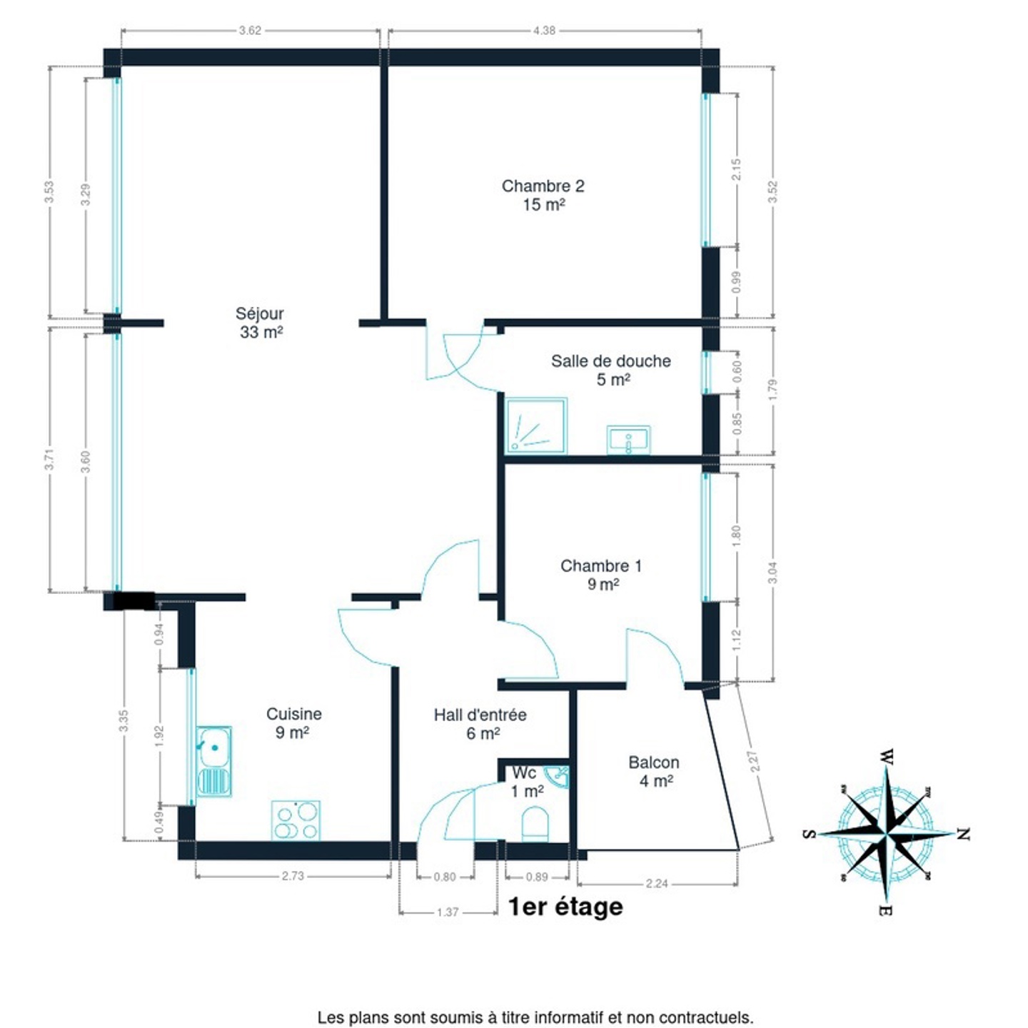 Photo 3 sur 4 pour Appartement de deux chambres à Uccle