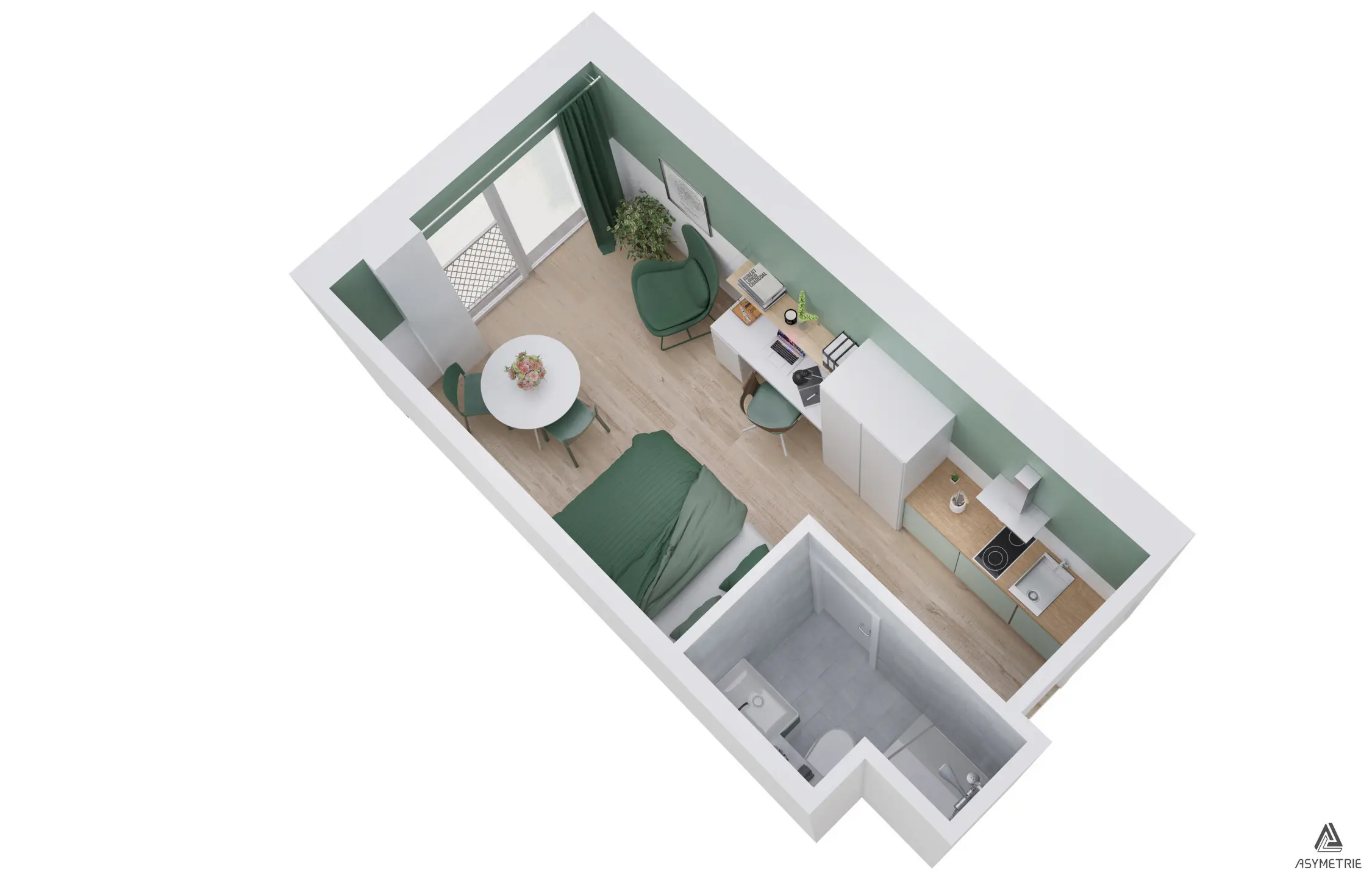 Picture 2 of 2 for Studio in Ixelles